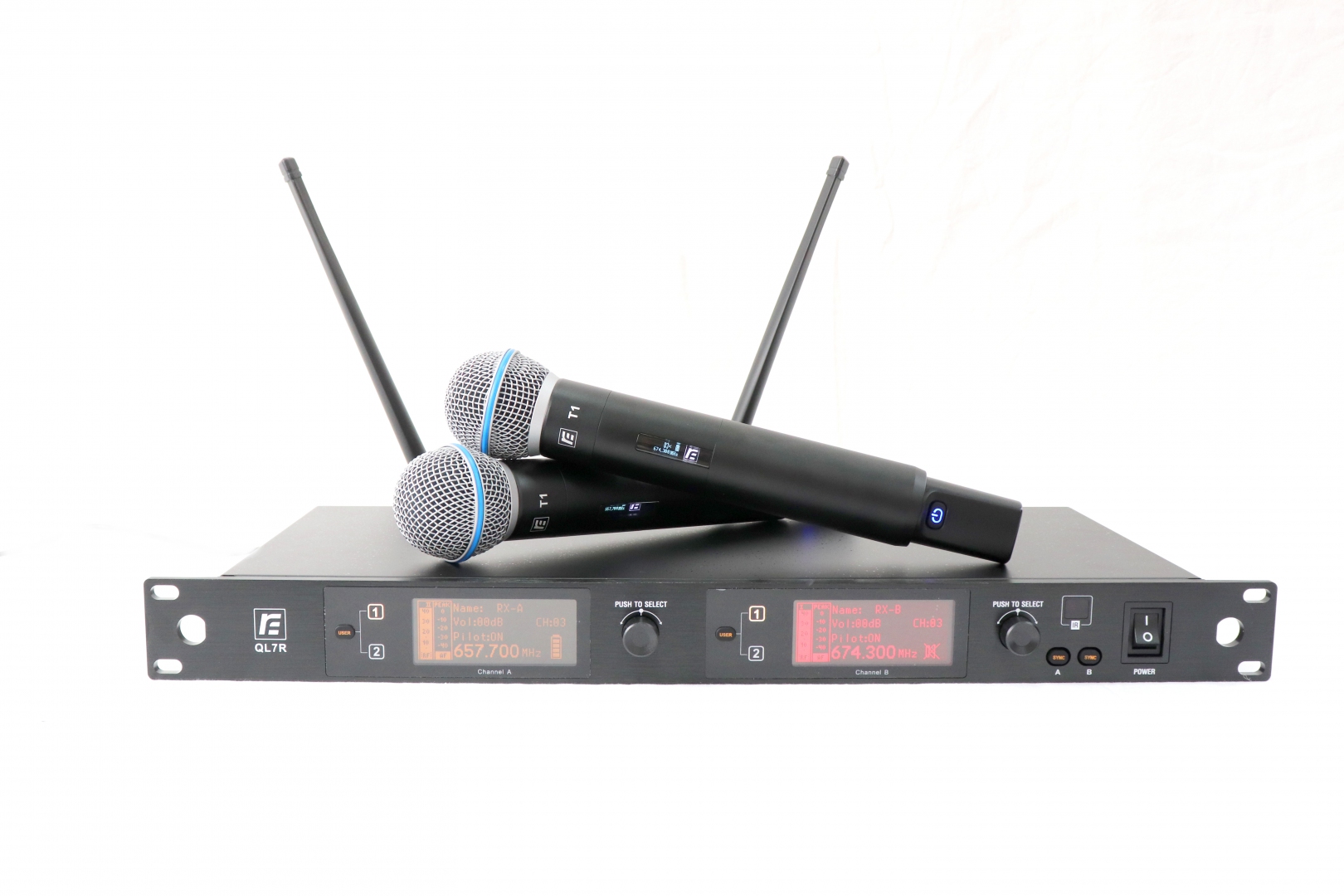 RFIntell QL7R/T1-A 651,800-683,400 МГц 2-канальная радиосистема с 2-мя ручными микрофонами в Приморском крае