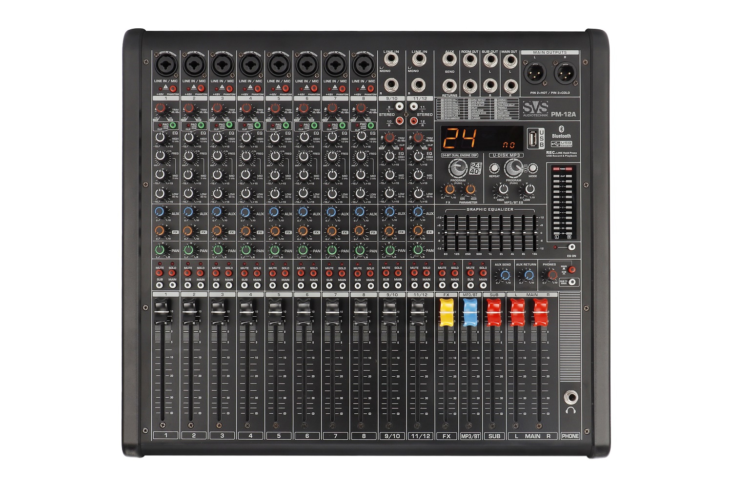 SVS Audiotechnik mixers PM-12A Активный аналоговый микшерный пульт, 12-канальный в Приморском крае